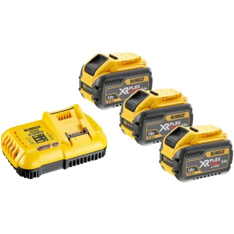 Starter Set batteries + chargeur FlexVolt DEWALT 3 batteries 9Ah + chargeur - DCB118X3