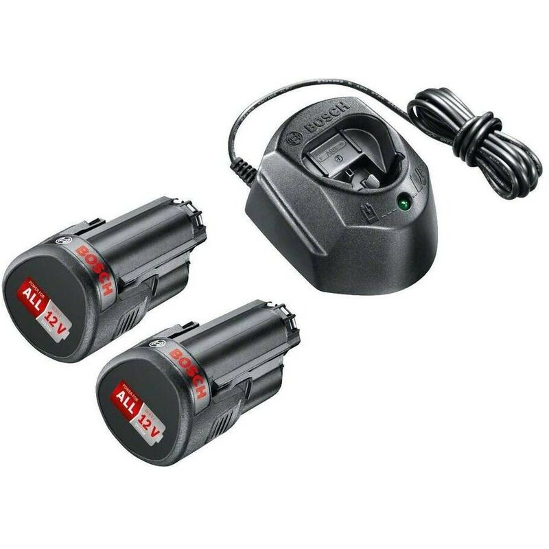 

Bosch 1600A01L3E Power Set 2 baterías PBA 12V 1.5Ah O-A + cargador GAL 1210 CV