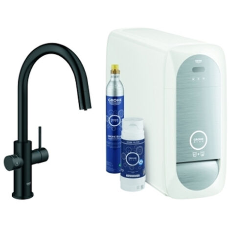 Starterkit GROHE Blue Home 31541 azb. Mouss. BT/WIFI C-Ausl. velvet black
