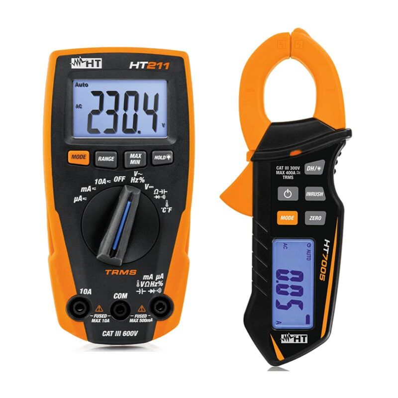 Ht Italia - Starterkit ht Multimètre numérique HT211 et Pince de courant HT7OO5 HA002110