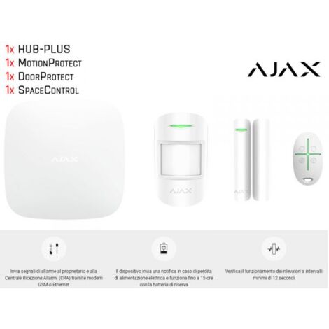 StarterKit Plus Hub 2 4g AJAX + MotionProtect + DoorProtect + SpaceControl