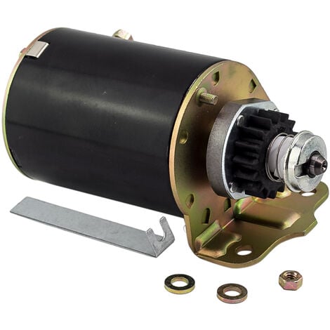BFO Startermotor Motor de arranque para Briggs & Stratton 11-16 CV bulbos 190452 para Cub Cadet 16T piñón 393499