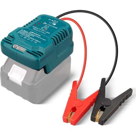 AUTRES Starthilfegerät für Makita 18V Akku, Batterie-Starthilfegerät mit 12V Starthilfekabel, Tragbarer Batterieadapter, Autobatterie-Starthilfegerät für BL1860, BL1840, BL1830