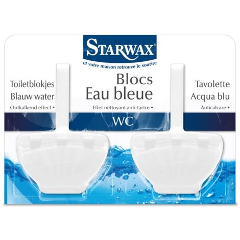 STARWAX - 2 TAVOLETTE WC ACQUA BLU IGIENIZZANTI ANTICALCARE