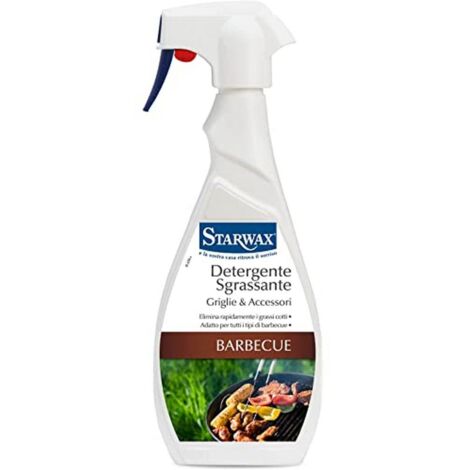 STARWAX - Detergente sgrassante plancha e barbecue - Scoglie i grassi cotti - Ideale per tutti i tipi di barbecue - Idoneo al contatto alimentare - Prodotto in Francia - 500 ml