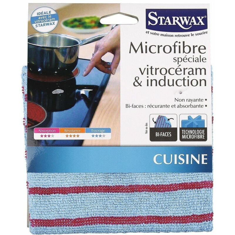 Starwax - Microfibre spéciale vitrocéramique et induction 30 x 30