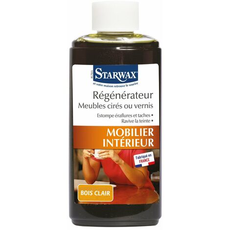 Starwax – Régénérateur meubles cirés et vernis 200 ml – Pour bois clair – Restauration éclat et protection durable – Application facile