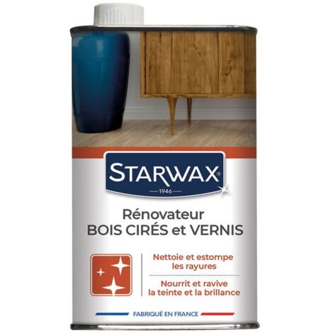 Starwax – Rénovateur meuble en bois 500 ml – Liquide incolore pour bois cirés et vernis – Élimine rayures et tâches – Effet brillant durable