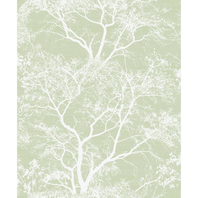 Whispering Trees Wallpaper Green White Glitter Textured Sparkle Forest Holden