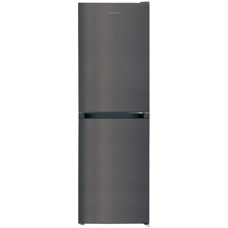 Statesman F01754LFX Freestanding 50/50 Fridge Freezer Low Frost, 154L Fridge, 100L Freezer, 54 cm Wide, Dark Inox