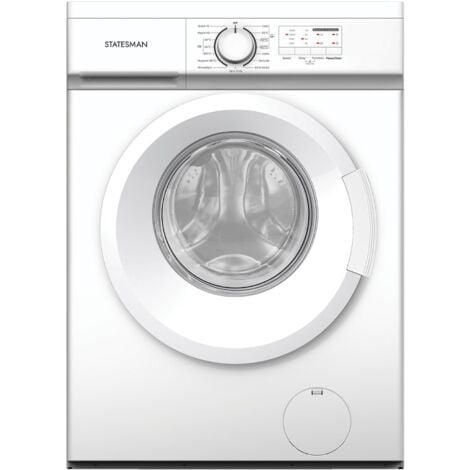 Statesman FWM1610W Washing Machine 1000rpm, 6Kg Load Capacity, Font Load, 15 Programes, Pre-Wash, White