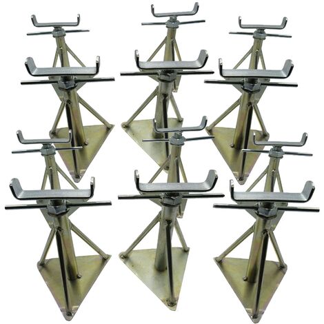 Static Caravan Axle Stands Medium X12 (Extra Wide Mobile Home Support 12.8" - 17.7")