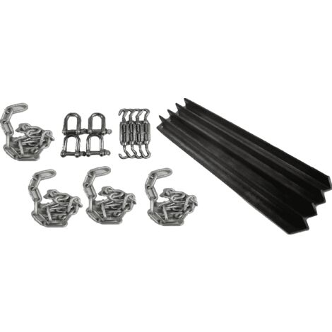 Static Caravan Chain Down Kit with Angle Stake Anchors (Heavy Duty Tether Spike Concrete Siting)