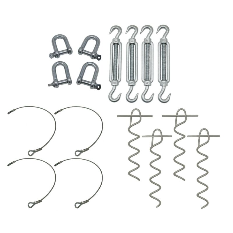 Static Caravan Tie Down Kit with Screw Picket Anchors (Restraining Tether Mobile Home Siting)