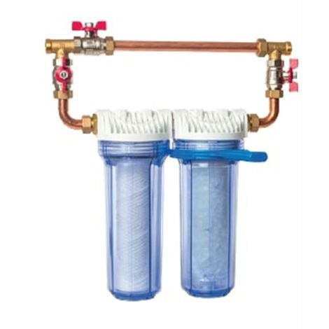 Station anti-tartre avec kit bypass – Filtre anti calcaire et anti sédiments 20 microns – Débit max 1,5 m³/h – Protection canalisations – North Star