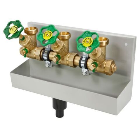Station ATV JS, filet de vis à triple rotation, DN25, avec raccordement de 1", extérieur 1 1/2"