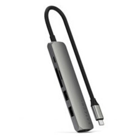 Station d accueil PC portable Satechi Hub USB C Multiport 6 en 1 Space Gray