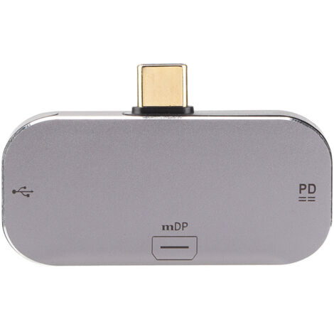 Station d'accueil 3-en-1 USB-C Mâle vers Mini DP, USB-A et USB-C Femelle pour Windows, Android et Mac