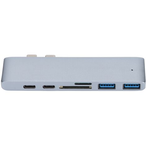 Station d'accueil 7 en 2 Argent Mini USB 3.1 Hub Multiport pour MacBook Pro/Air