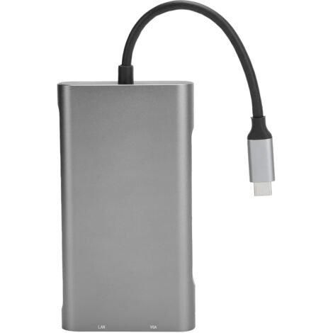 Station d'accueil universelle Z030 10-en-1 avec ports USB-C, HDMI 4K, Ethernet, VGA et audio pour ordinateur portable