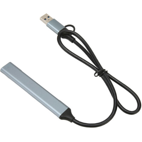 Station d'accueil USB 3.0 4 ports en aluminium, câble 1.5m, plug & play pour PC portable et bureau