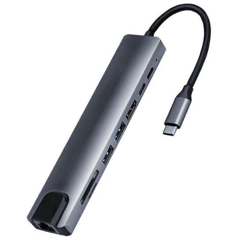 Station d'accueil USB-C pour ordinateur portable avec HDMI, charge PD 65W et adaptateur USB
