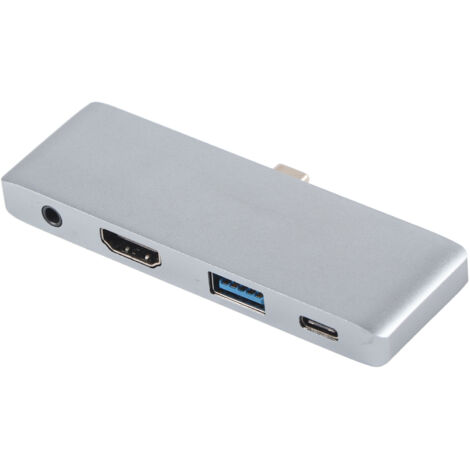 Station d'accueil USB-C vers HDMI 4 en 1, Hub Adaptateur Multimédia Haute Définition pour TV