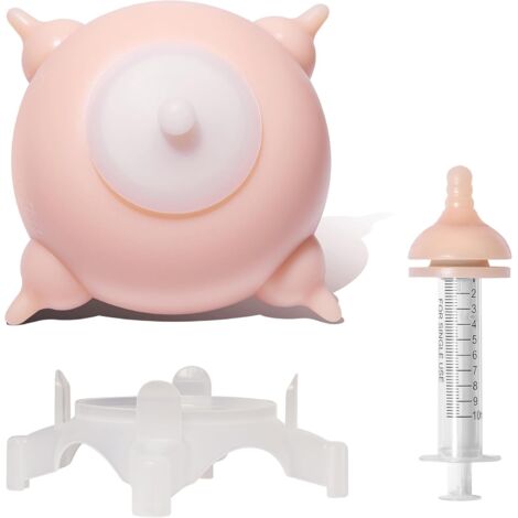 Station d'Allaitement pour Chiots - 4 Tétines Silicone - Biberon Multiple - Base Ajustable