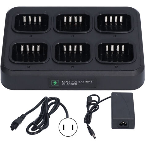 Station de charge 6 en 1 pour Talkie-Walkie PD780 PD702 PD782 PD502 PD792 PD782G PD702G PD562G, prise US