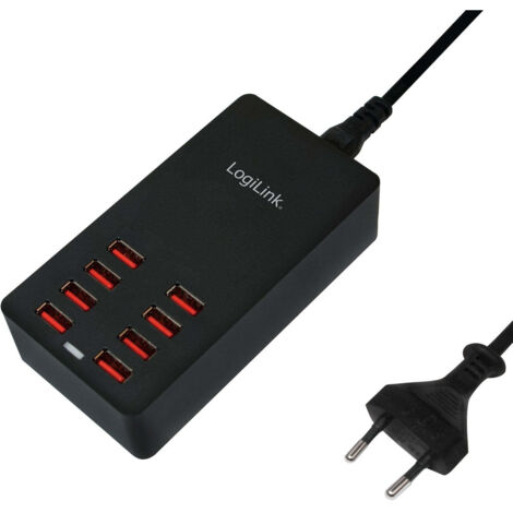 Station de charge USB LogiLink PA0140 Courant de sortie (max.) 8800 mA 8 x 8x USB-A auto-détection S205451