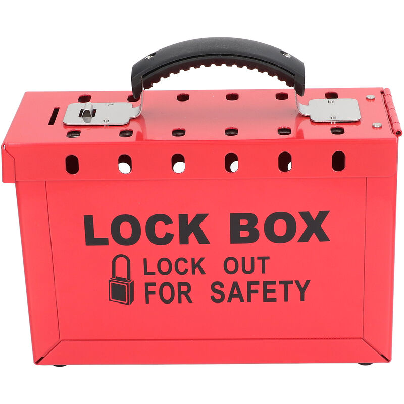 Eosnow - Station de gestion de support de cadenas de sécurité, plaque d'acier, traitement par pulvérisation à haute température rouge pour 12 serrures