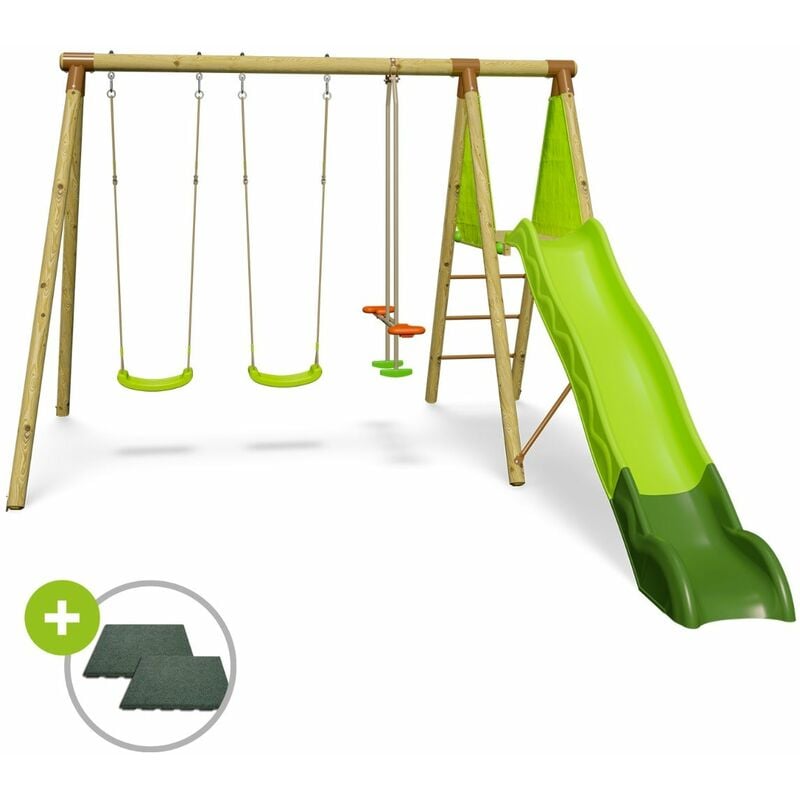 Trigano - Balançoire en bois 2,30 m Topwood palmi - 6 enfants