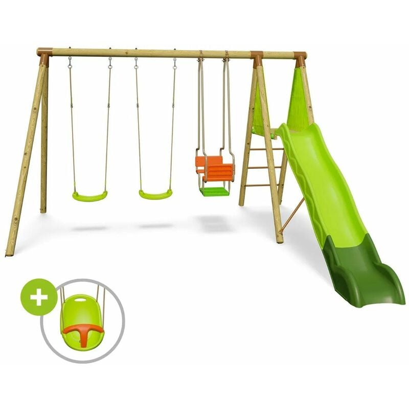 Trigano - Balançoire en bois 2,30 m Topwood zalmi - 6 enfants