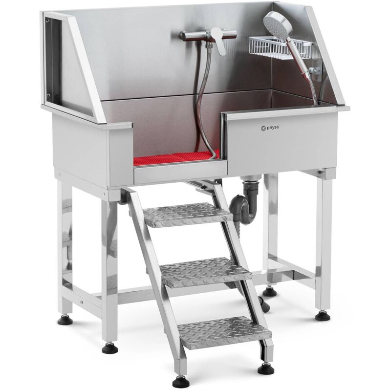Physa - Station de lavage pour chien Inox jusqu'à 60 kg Avec marches