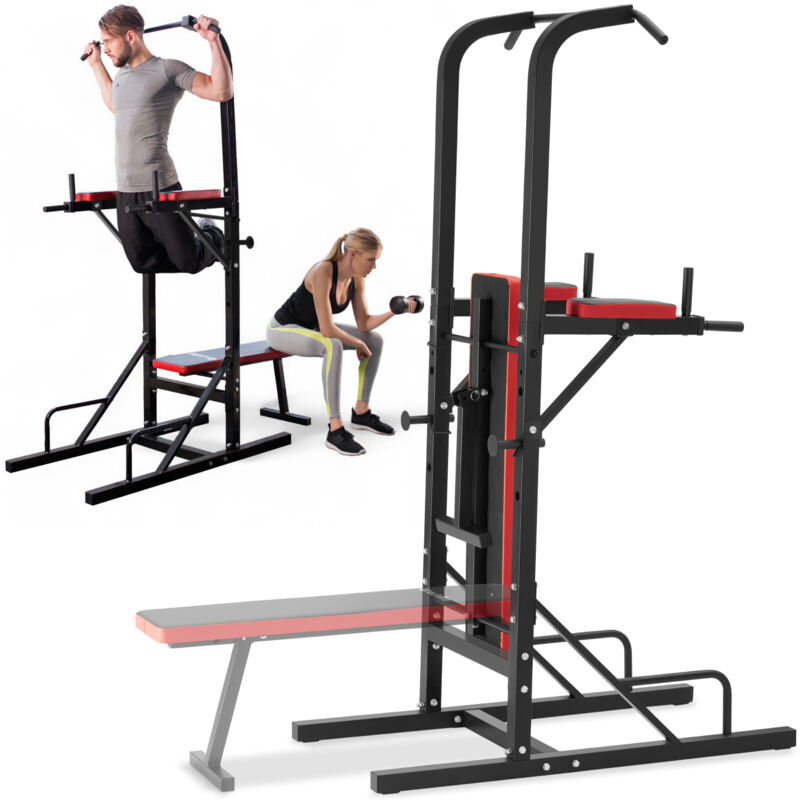 Tectake - Station de musculation avec banc de musculation pliable