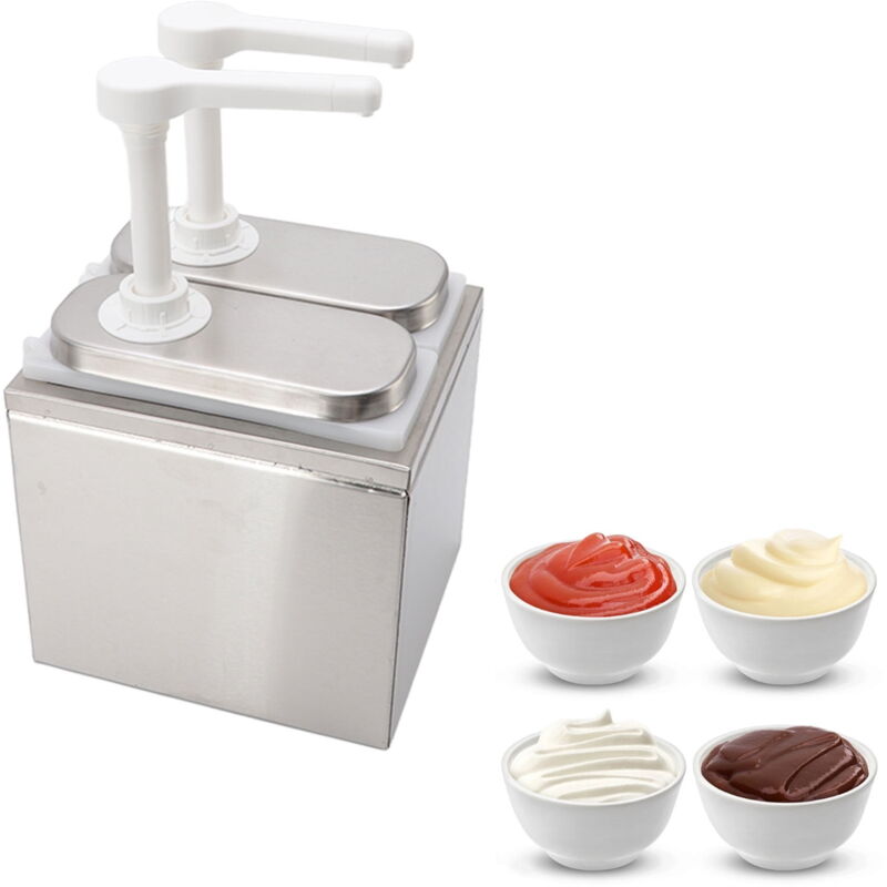 Feiyue - Station de pompage de condiments, distributeur de sauces en plastique et en acier inoxydable, station de distribution de condiments,