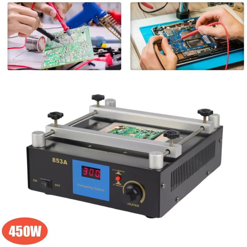 Gojoy - Station de préchauffage Plaque chauffante pcb Preheater Station de soudage 450 w Hot Plate Préchauffage bga Rework Soudure four Station de