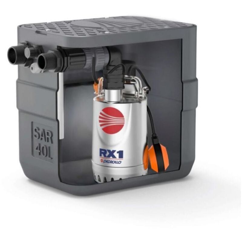 Station de relevage 40L Pedrollo SAR40RXm1 - Pompe a eau 0,25 kW jusqu'à 8,4 m3/h monophasé 220V