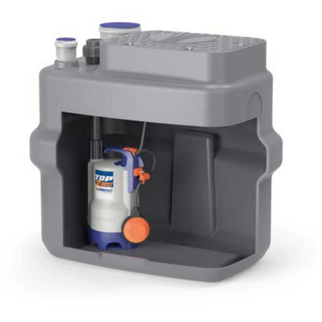 Station de RELEVAGE Rèservoir 40lt Eaux Sales VORTEX MONO 0,5Hp Pedrollo SAR 40-TOP 2-VORTEX égouts Silencieuse et sans odeurs