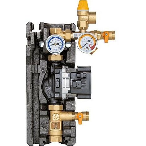 Station de retour solaire SolarBloc Midi Basic DN20 (3/4") Grundfos UPM3 Solar 15-75