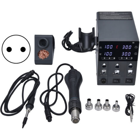 Station de soudage à air chaud, ABS, acier inoxydable, 2 en 1, prise 760WEU (AC 220V)