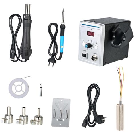 Station De Soudage à Air Chaud 700W – Poste à Dessouder Professionnel Noir (générique)