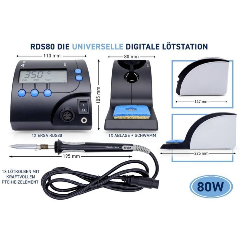 Station de soudage numérique Ersa RDS 80 80 W +150 - +450 °C