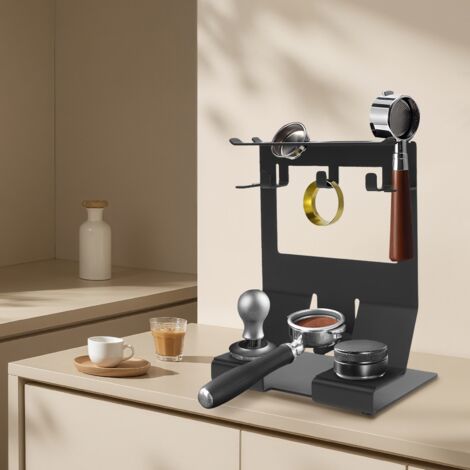 Station de tassage, support de rangement pour équipement à café, station de tassage multifonctionnelle en métal, 58 mm, presse à poudre, distributeur de poudre à marteau, base de rangement