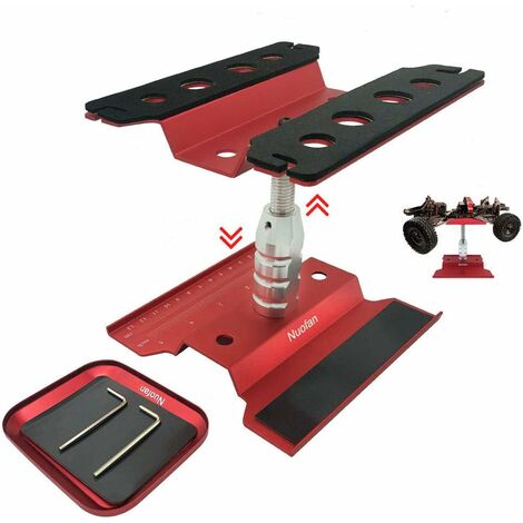 Station de travail de réparation en aluminium pour voiture télécommandée - Rotation à 360 degrés - Avec plateau à vis - Pour traxxas TRX4 Axial Arrma Redcat Losi RC Crawler Monster Truck Buggy,ladacèe