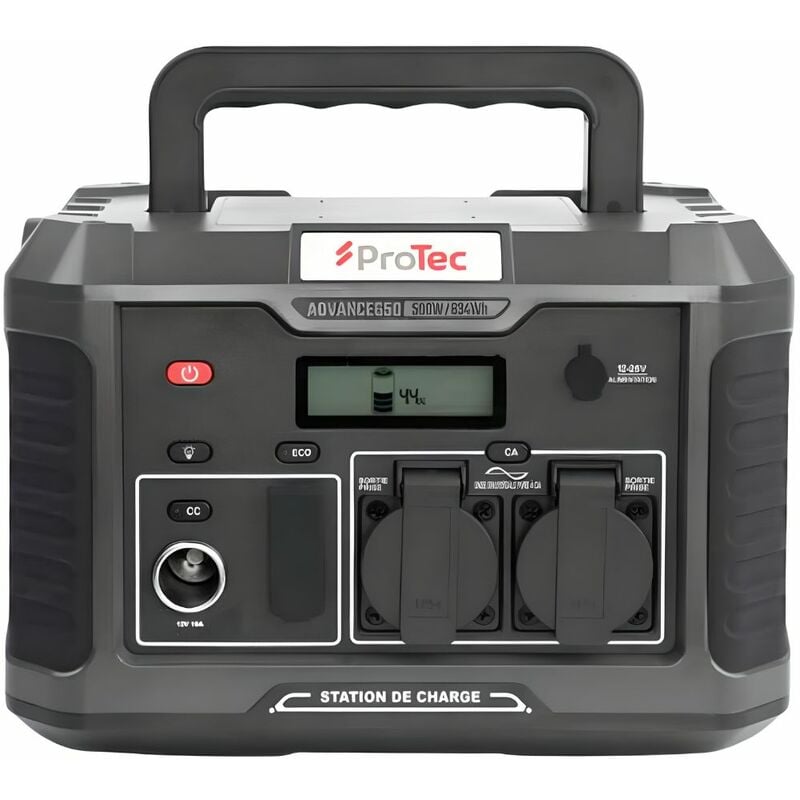 Station d'énergie portable Advance 650 - Générateur électrique - 634Wh/600W - Sortie AC - Noir - Protec