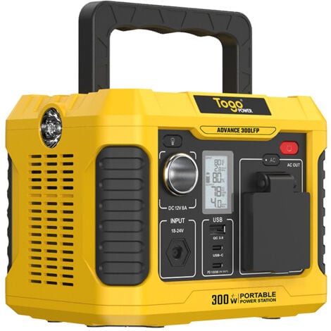 Station d'energie - TOGO POWER - Technologie batterie LiFEPO4 - ADVANCE300LFP - Sortie max AC 400W