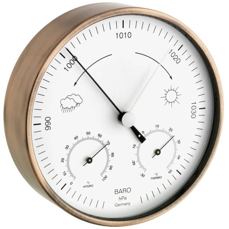 Station météo analogique analogique Tfa Dostmann 20.2027.51 cuivre