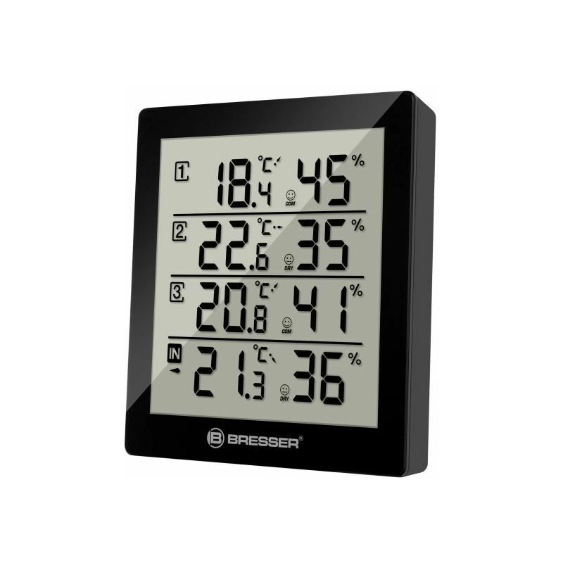 Station météo Bresser Thermo Hygro Temeo Quadro noir