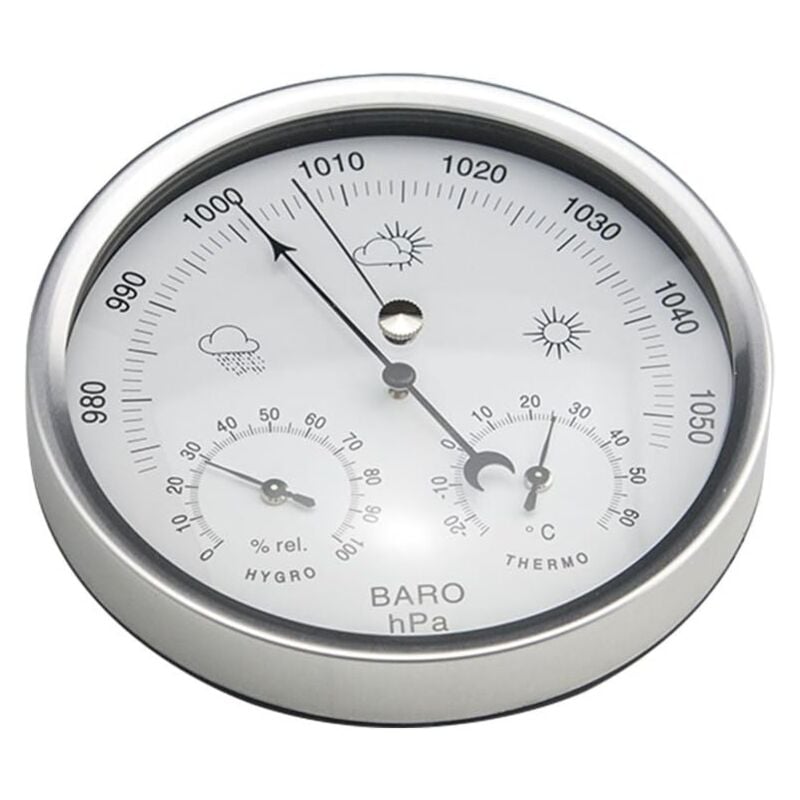 Station météo baromètre à cadran analogique avec thermomètre hygromètre mesures de pression atmosphérique simplicité et facile à lire